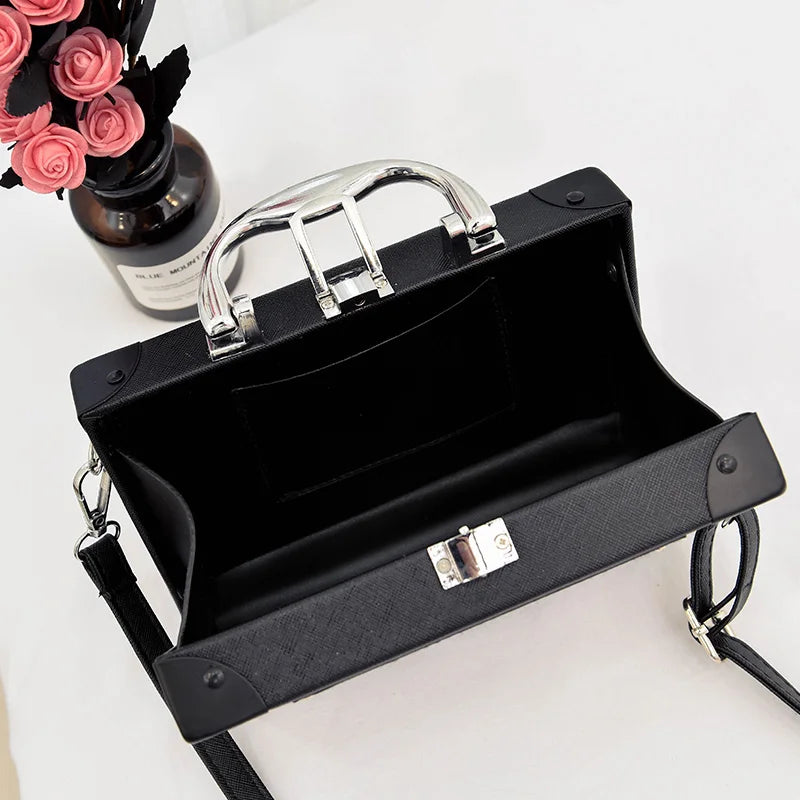 Retro radio box style ladies handbag