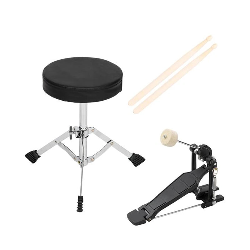 16 inch 5 Drum Kit Percussion Instruments Bass Tom Snare Floor Drum For Children Beginners Household Adult Musical Entertainment