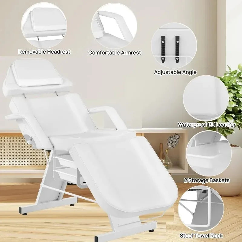 Multipurpose Salon Chair with Hydraulic Stool for Esthetician Beauty