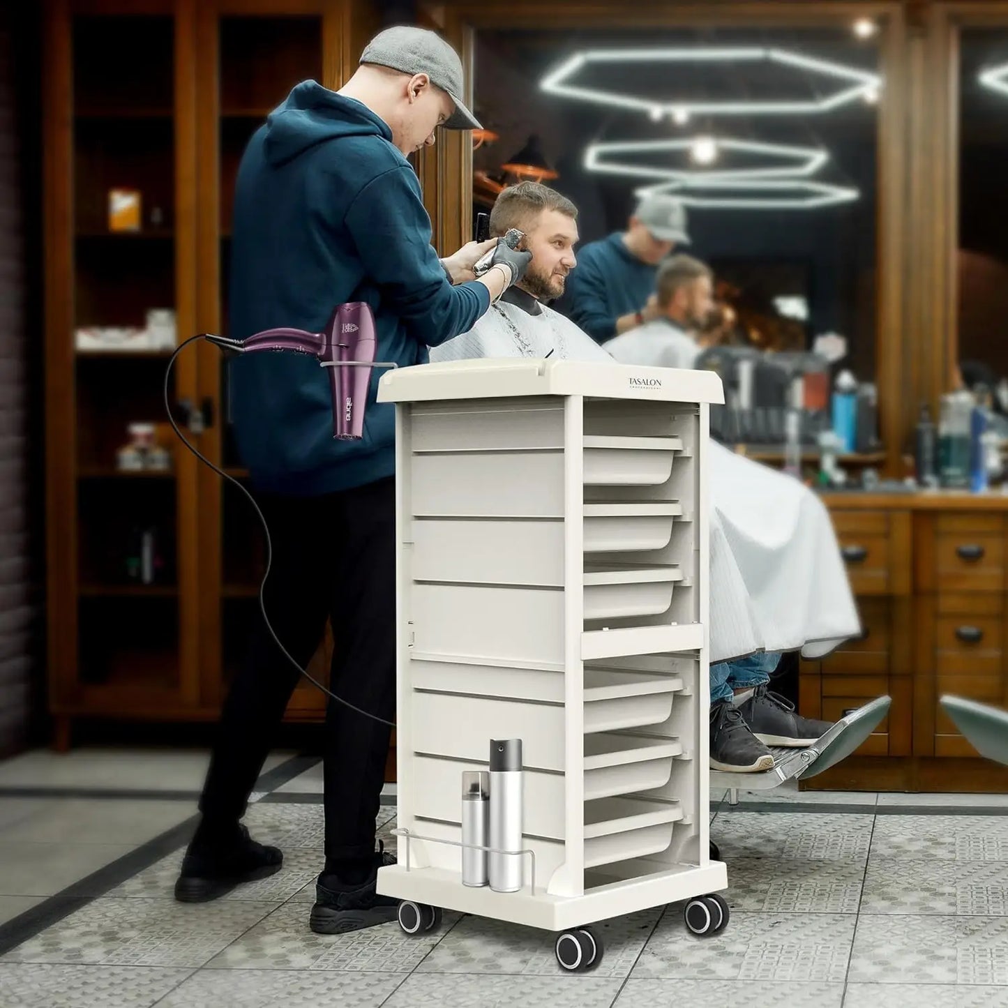 Salon Trolley Cart with Wheels for Salon Station