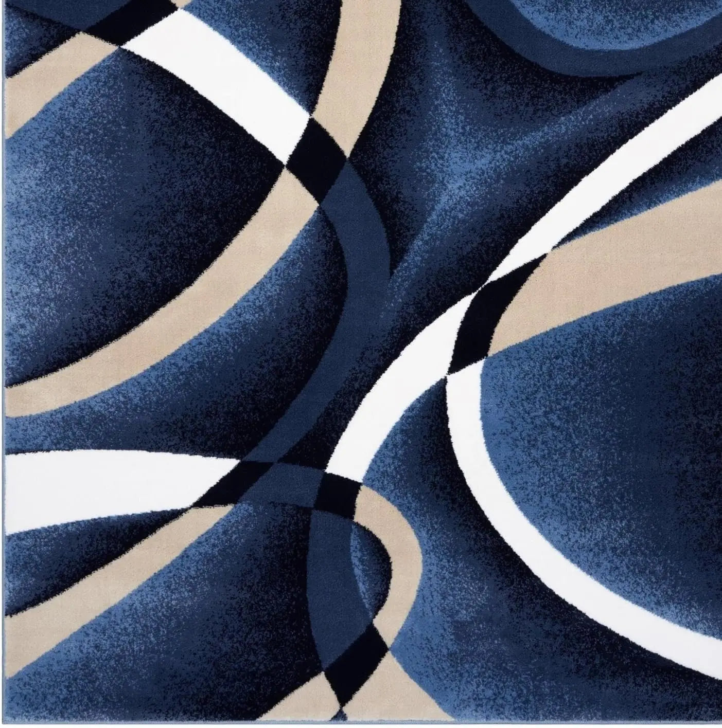 2305 Modern Abstract Area Rug Carpet, Navy / 8 x 10,2305 Navy 8x11