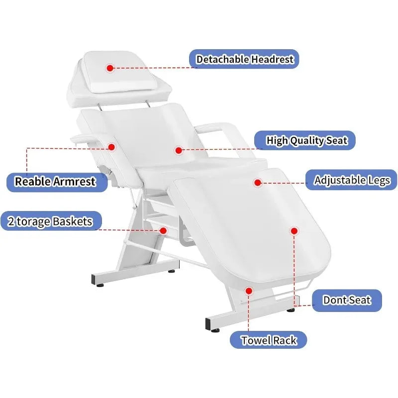 Multipurpose Salon Chair with Hydraulic Stool for Esthetician Beauty