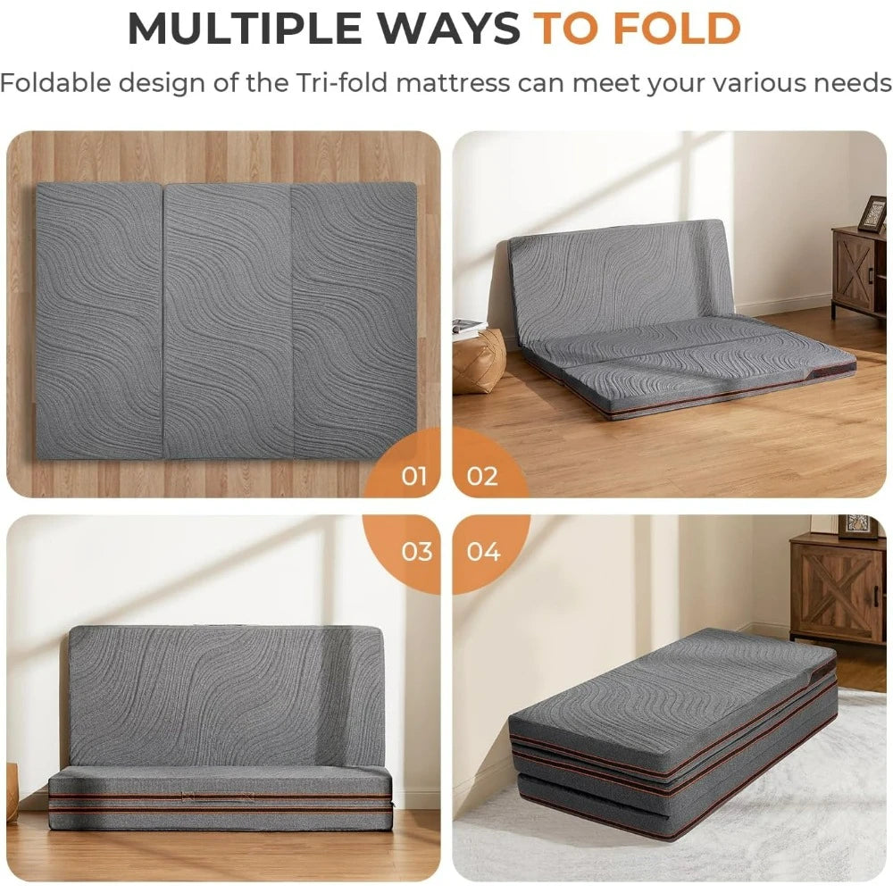 Trifold Mattress with Carry Bag