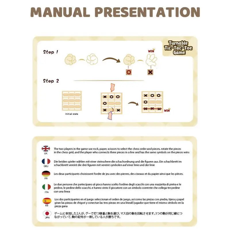 Wooden Tac Toe Games Interactive Wooden Family Desk Toy Thought Training Travel Toys Party Favors For Indoor Outdoor Travel Kids