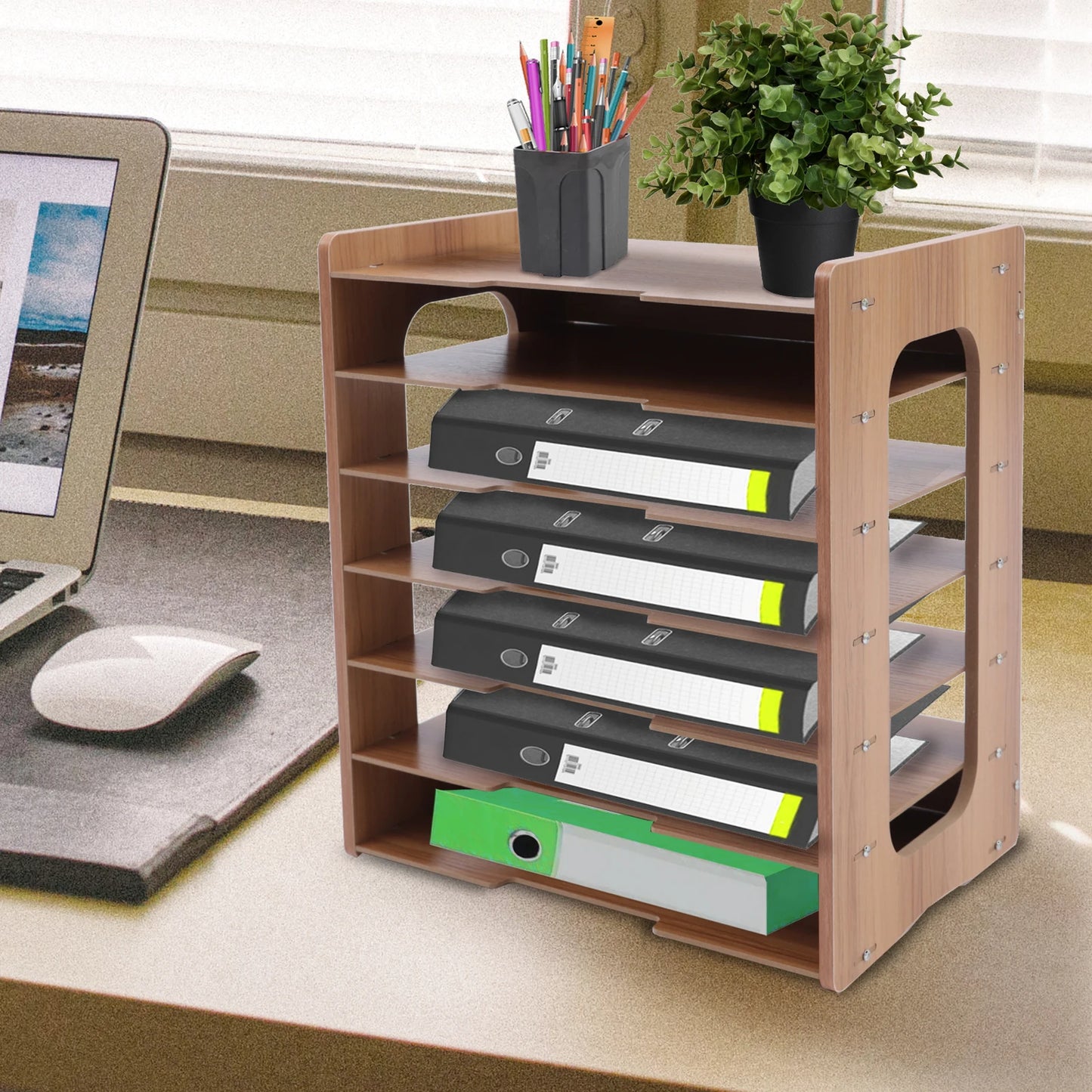 Adjustable File Document Holder Office Desktop Organizer Stable Storage Rack File Organizer