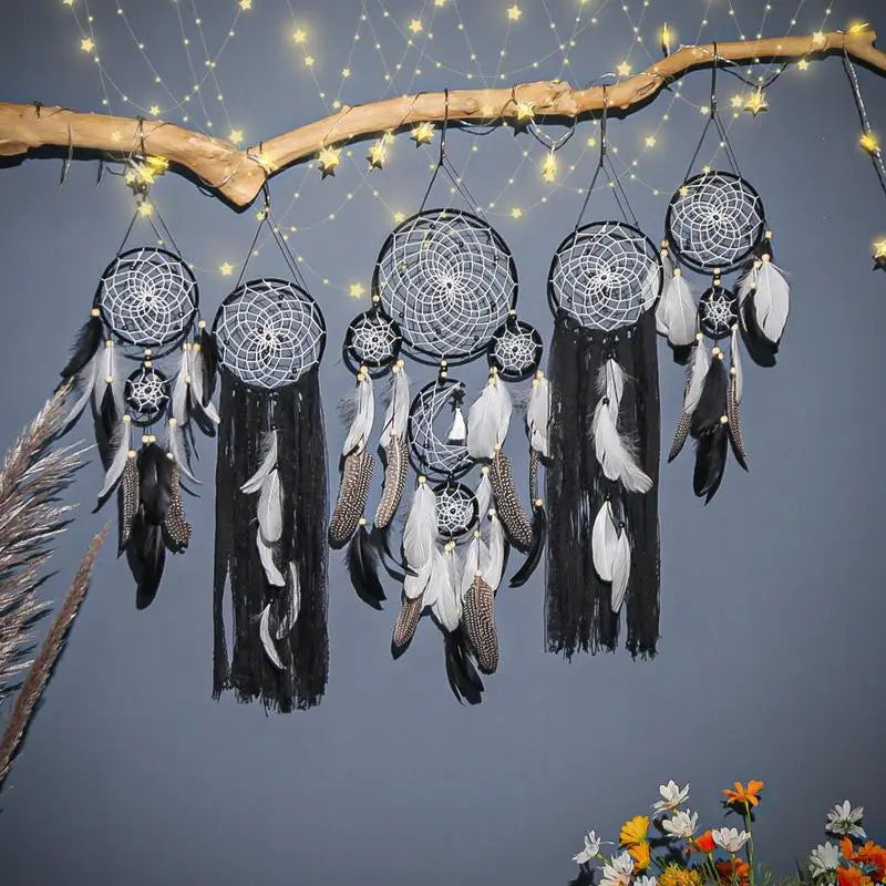 5pcs/set Dream Catchers Home Decor Boho Handmade Macrame Dream Catchers Wall Art Hangings Ornaments For Baby Room Nursery