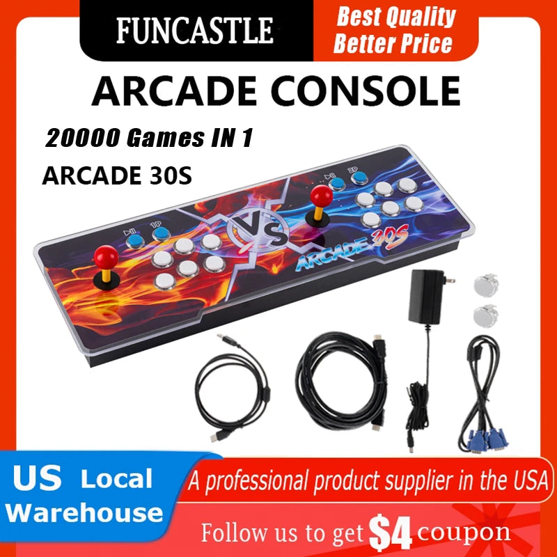 Pandora Arcade Game Console Box 20000 Games in 1 Classic Retro Video Game Double Stick Multiplayer Joysticks Saga Arcade Console