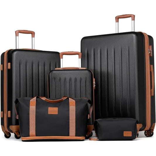 Luggage Sets 5 Piece with Travel Duffel Bag