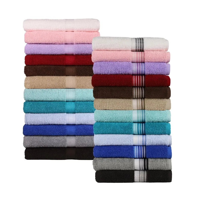 Basic Solid 18-Piece Bath Towel Set Collection Quick Dry, Absorbent, Plush, Soft- Home, Spa, Shower Towels