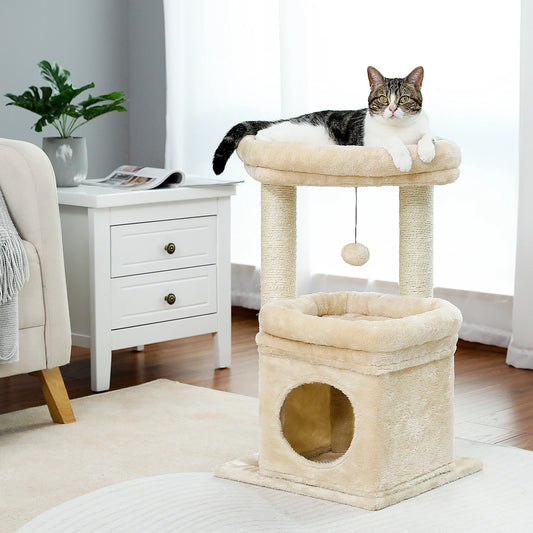 Cat Tree Tower for Indoor Cats with Private Cozy Cat Condo