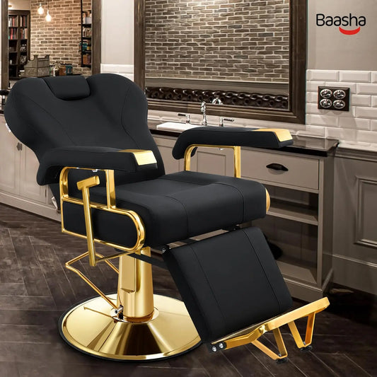 Professional Reclining Salon Chair with Adjustable Backrest