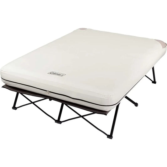 Coleman Camping Cot, Air Mattress, & Pump Combo, Folding Camp Cot & Air Bed with Side Table & Battery-Operated Pump