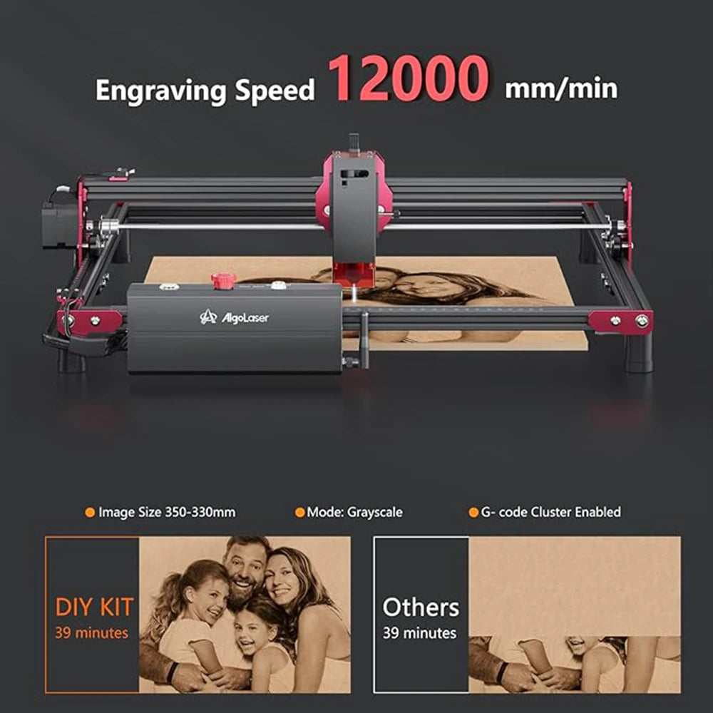 AlgoLaser DIY KIT 5W Laser Cutter Machine Logo Printer High Speed WIFI APP Laser Engraver and Cutter Kit Wood Carving Machin