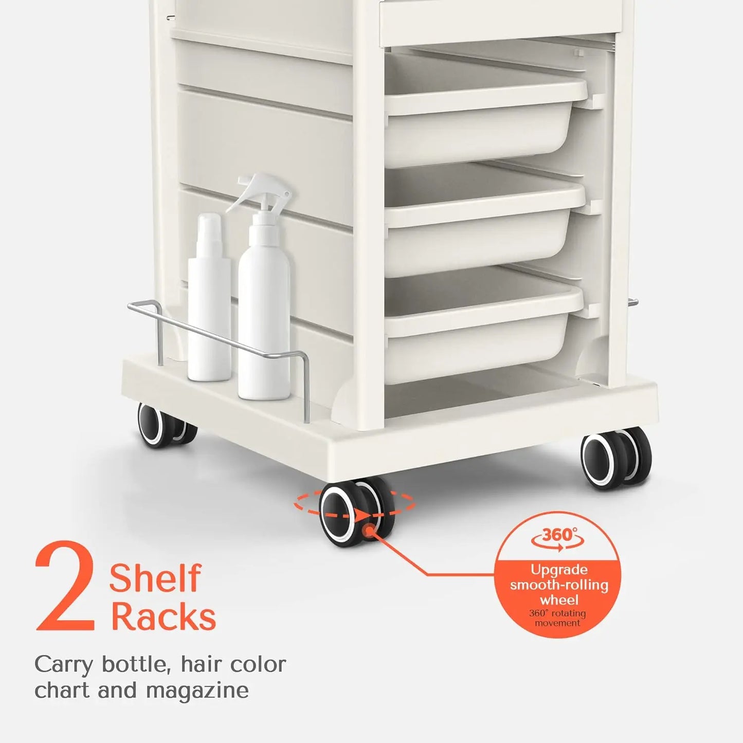 Salon Trolley Cart with Wheels for Salon Station