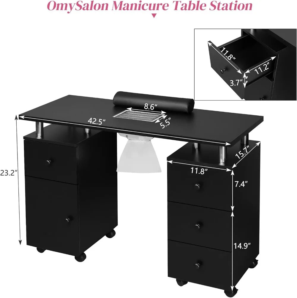 Manicure Table Nail Desk for Nail Tech