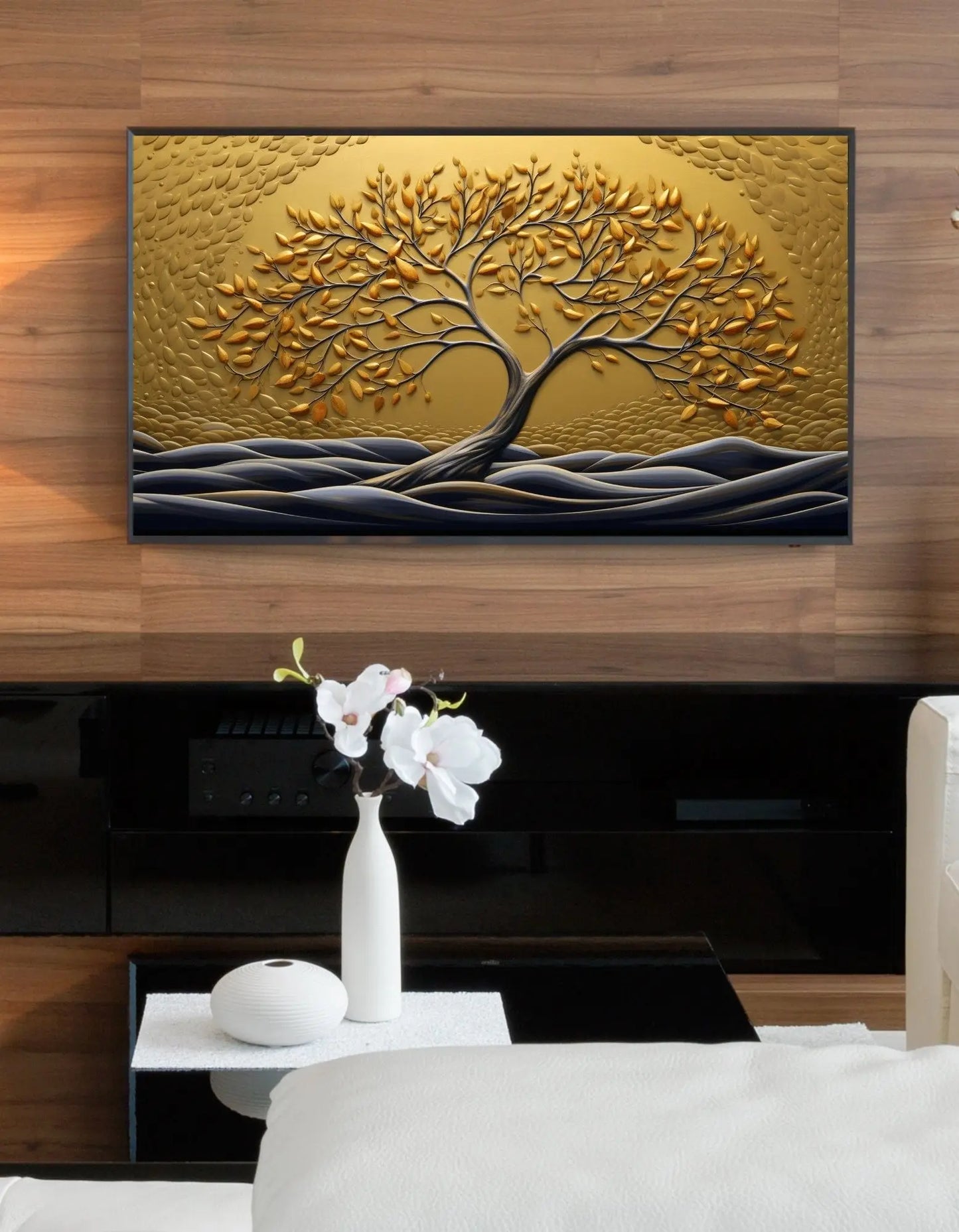 Abstract Tree of Life Art Print Posters Canvas Painting Luxury Gold Tree Wall Art Picture for Living Room Landscape Home Decor