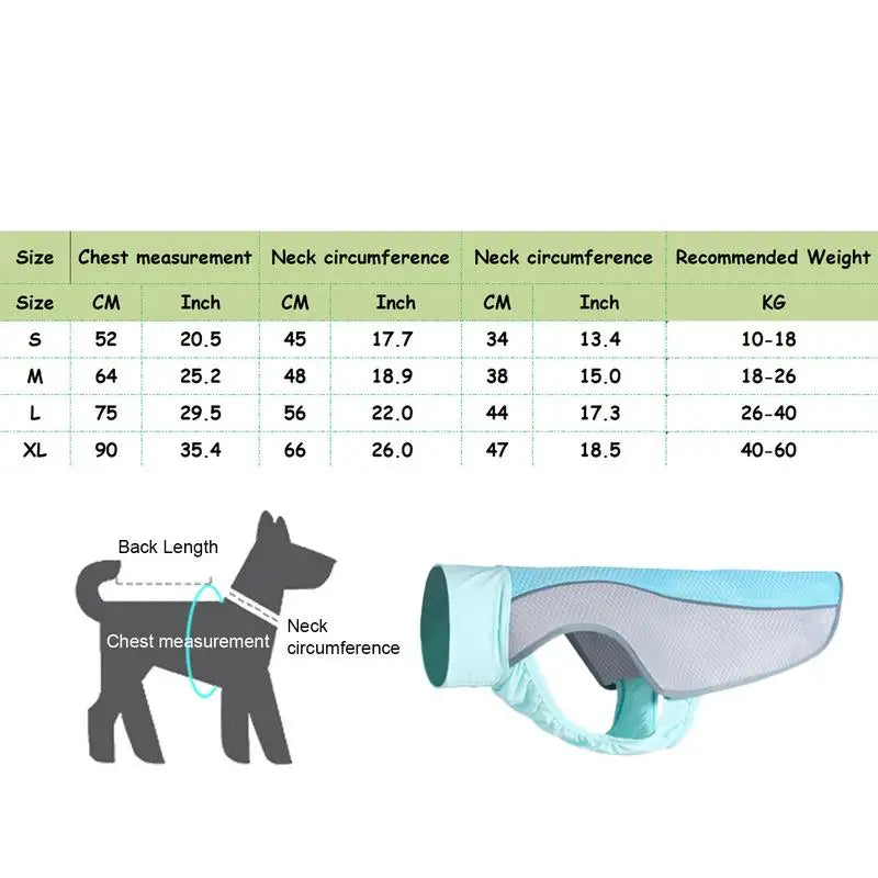 Summer Pet Cooling Clothing Puppy Cool Dog With Reflective Strap Cat Vest Instant Cooling Vest Clothes For Outdoors