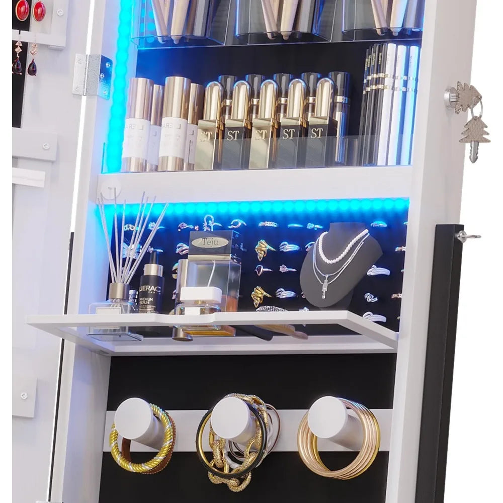 Mirror Jewelry Cabinet With Lights