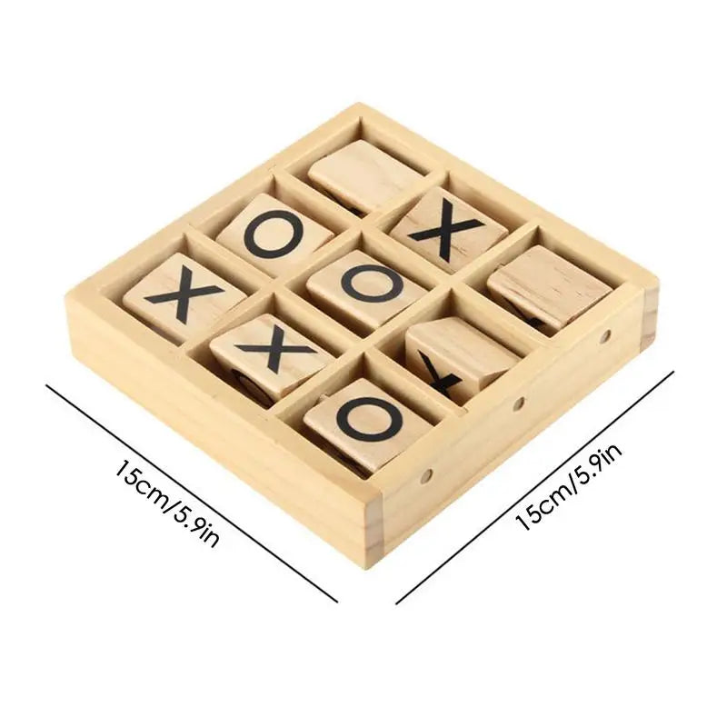 Wooden Tac Toe Games Interactive Wooden Family Desk Toy Thought Training Travel Toys Party Favors For Indoor Outdoor Travel Kids