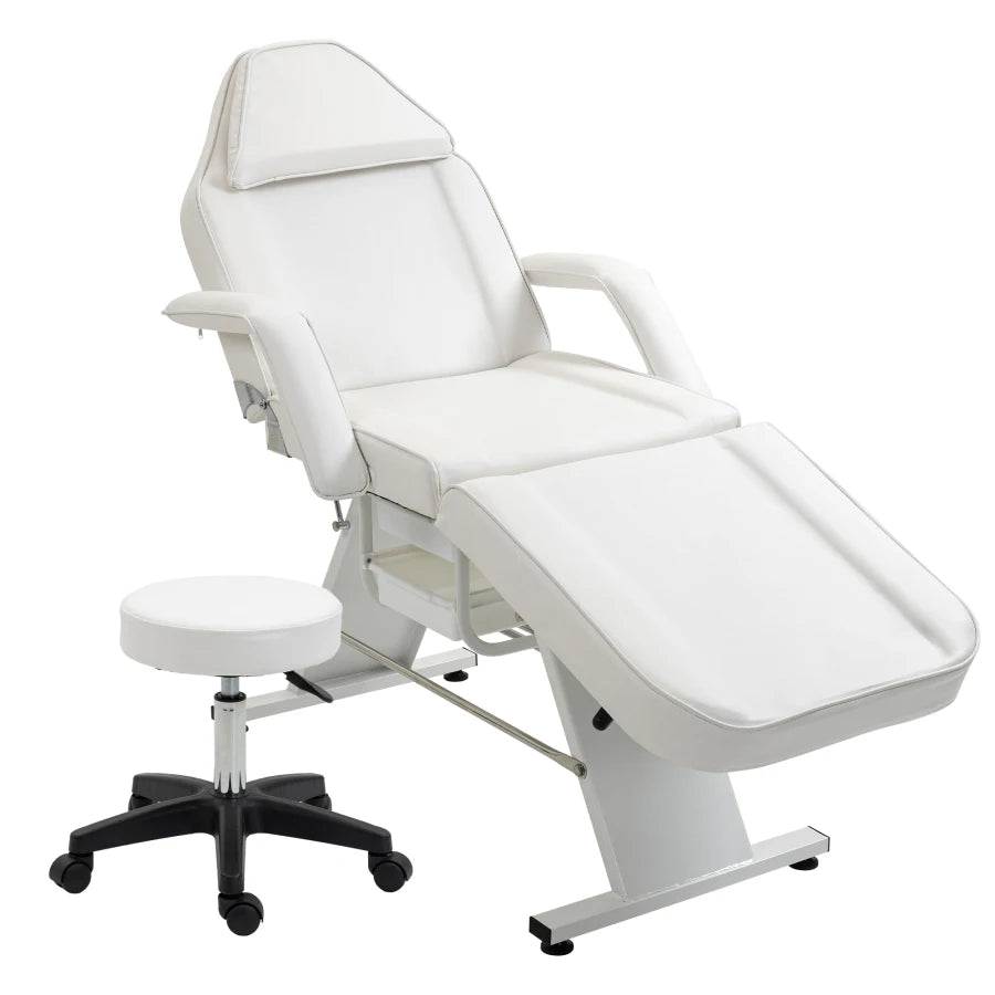 Massage Salon Bed with Hydraulic Stool