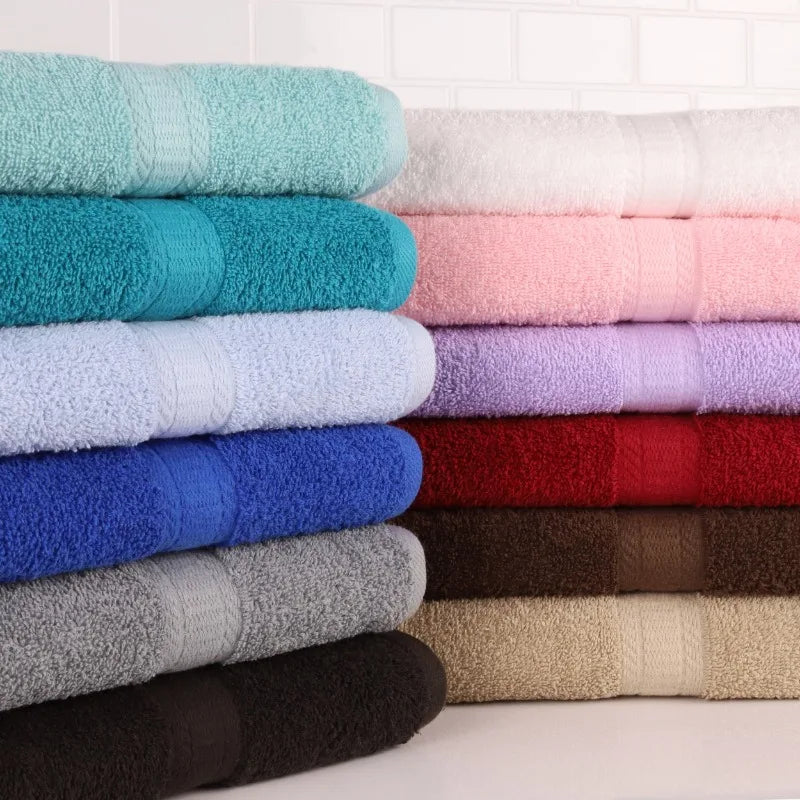 Basic Solid 18-Piece Bath Towel Set Collection Quick Dry, Absorbent, Plush, Soft- Home, Spa, Shower Towels