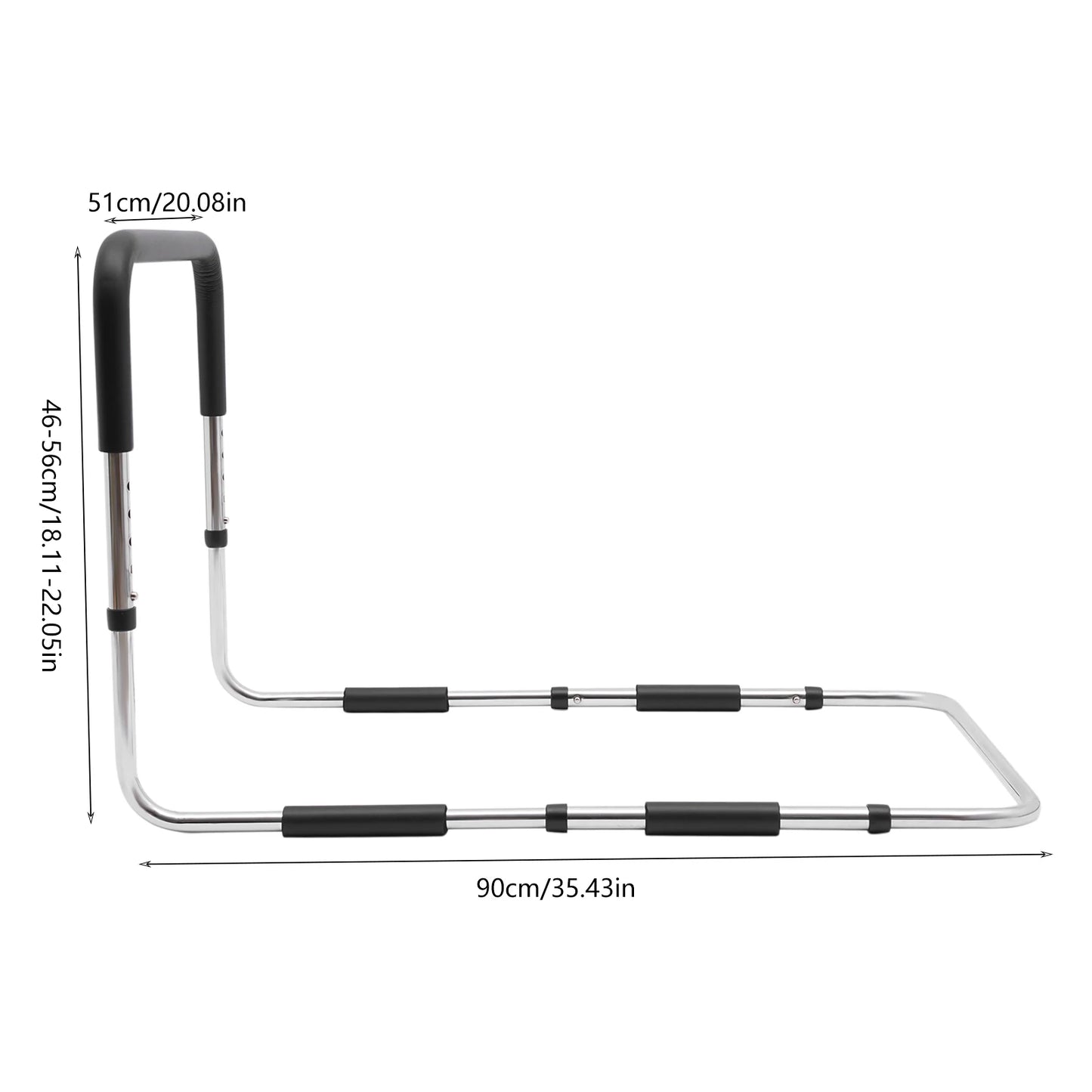 Bed Rail for Elderly Adults Bedside Fall Prevent Grab Bar for the Senior Height Adjustable Bed Assist Rail Fits King Queen