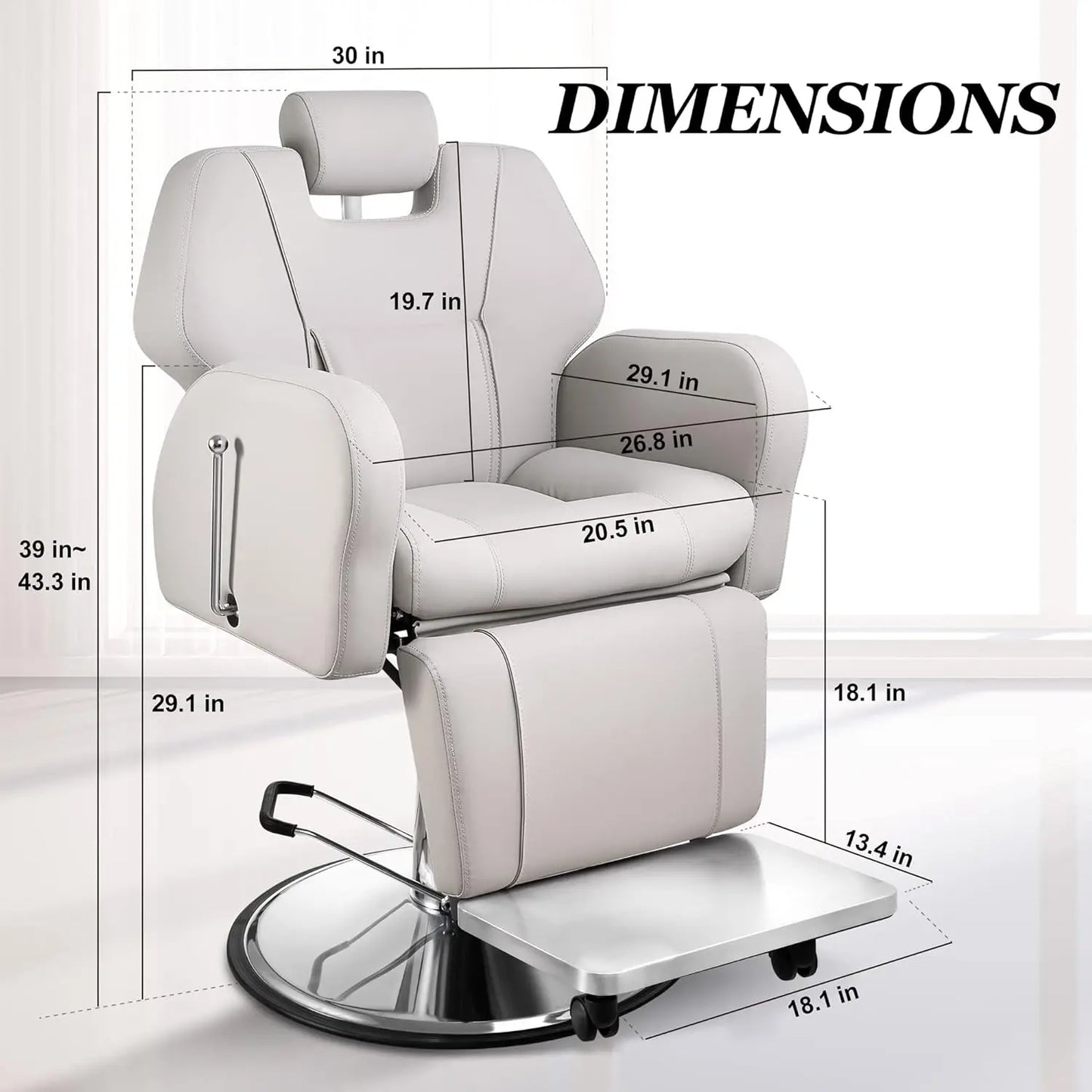 All-Purpose Hair Chair with Heavy-duty Steel Frame